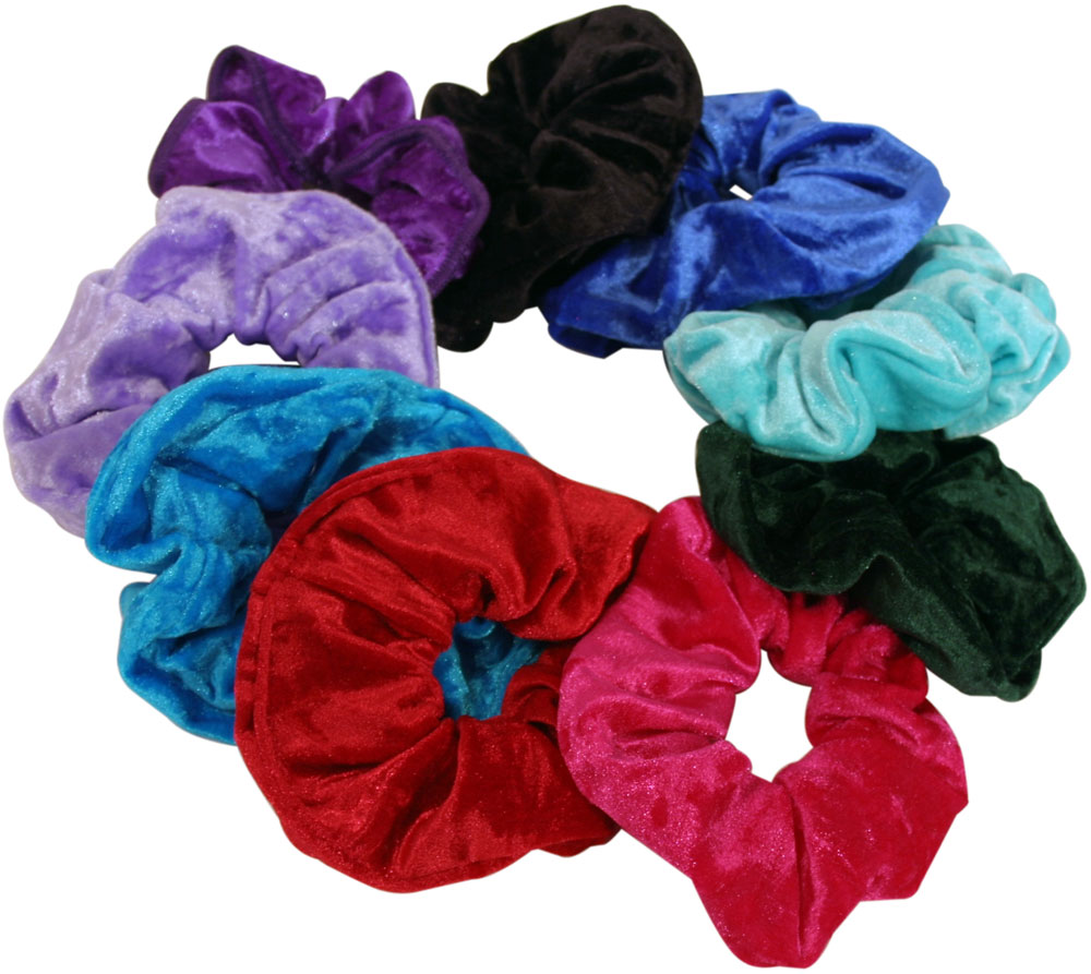 Dancewear of Edinburgh, Scotland, UK Velvet Hair Scrunchies