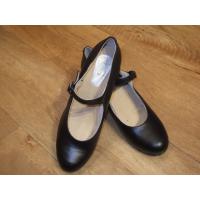 Menkes Black Leather Flamenco Shoe